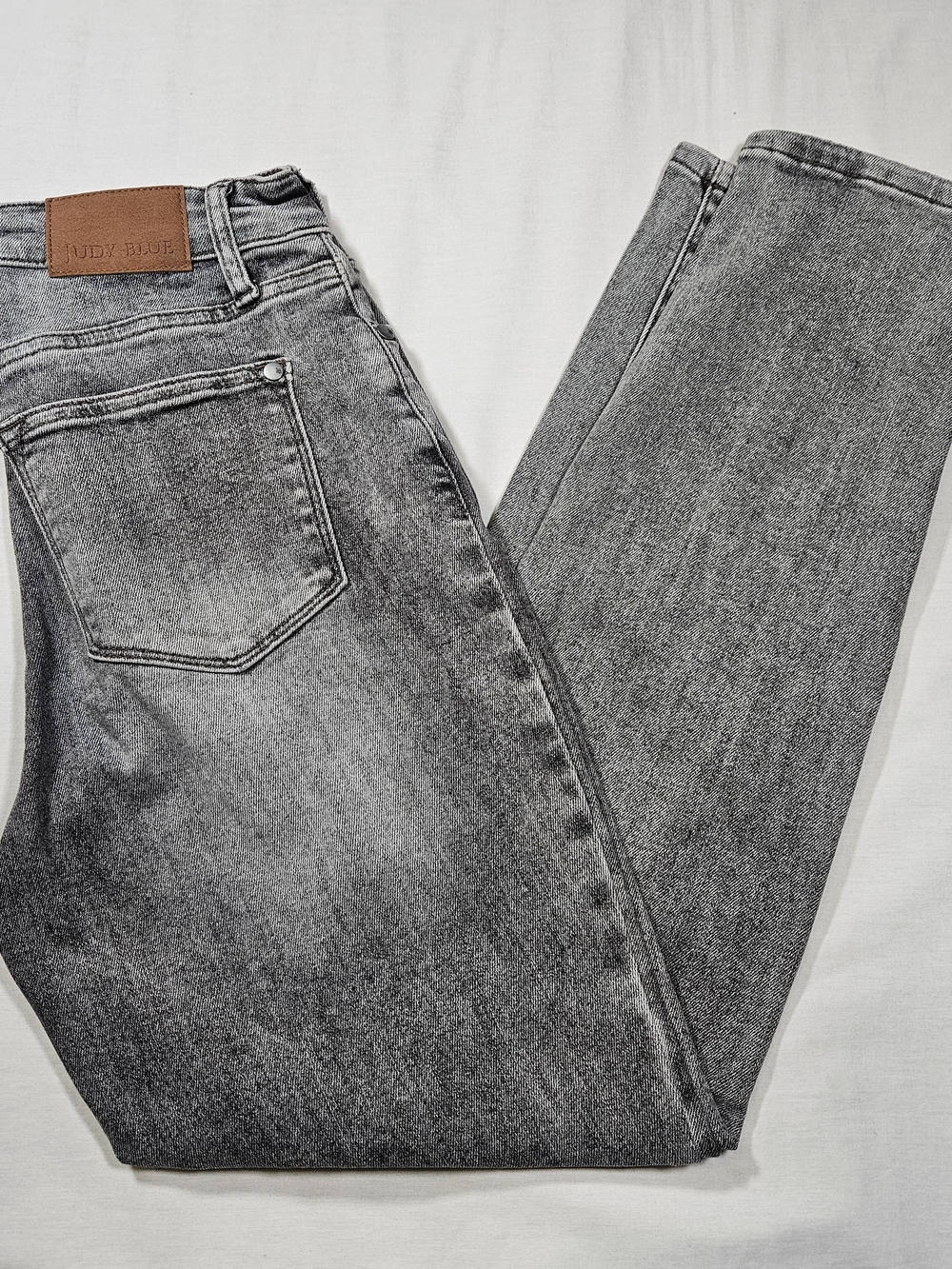 Judy Blue High Rise Slim Fit Grey Acid Wash Denim Jeans Size 5/27